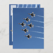 F-16 Thunderbird Delta Formation Postkarte (Vorne/Hinten)
