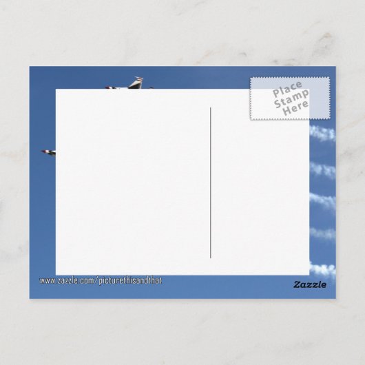 F-16 Thunderbird Delta Formation Postkarte (Rückseite)