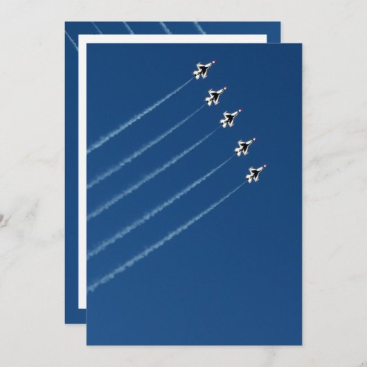F-16 Thunderbird Five Formation Einladung (Vorne/Hinten)