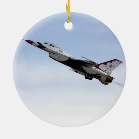 F-16 Thunderbird im Flug Keramikornament (Hinten)