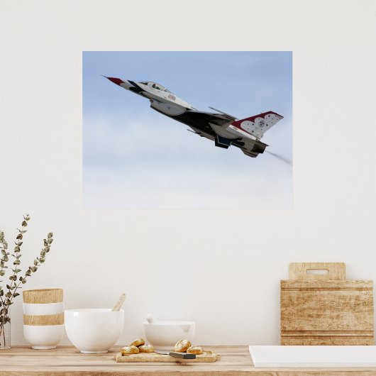 F-16 Thunderbird im Flug Poster (Küche)