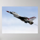 F-16 Thunderbird im Flug Poster (Vorne)