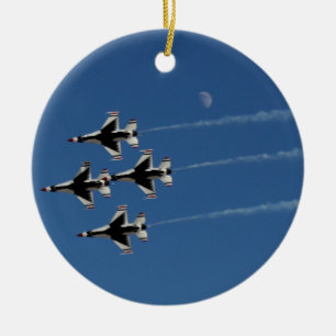F-16 Thunderbirds Diamantformation Keramik Ornament