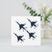 F-16 Thunderbirds - Vier in Formation Einladung (Stehend Vorderseite)