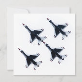 F-16 Thunderbirds - Vier in Formation Einladung (Vorderseite)