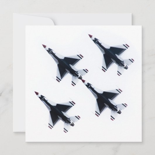 F-16 Thunderbirds - Vier in Formation Einladung (Vorderseite)