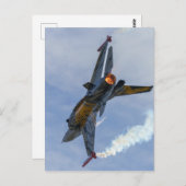 F-16 Tiger Drehungen und Burns Acryldrucktriptycho Postkarte (Vorne/Hinten)