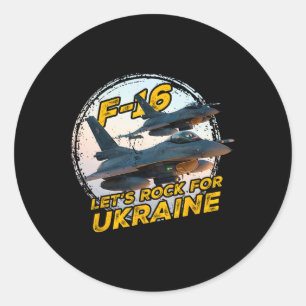F-16 Ukraine 1 Runder Aufkleber