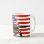 F-16 US-Flag-Tasse Kaffeetasse (VorderseiteRechts)