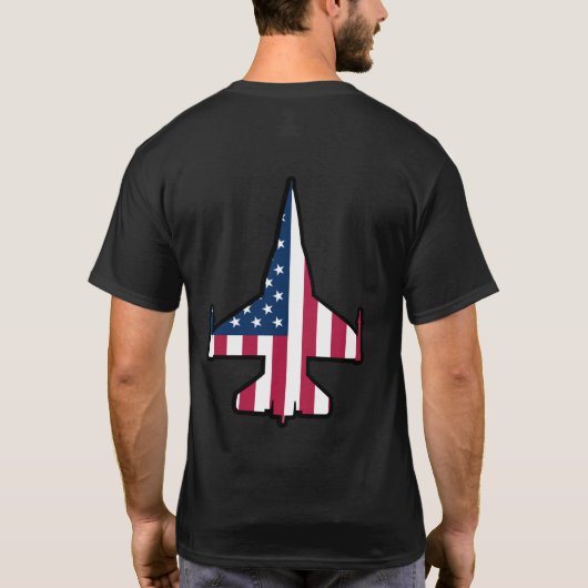 F-16 USA-Silhouette T-Shirt (Rückseite)