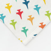 F-16 Viper Fighter Jet Individuelle Name Baby Blan Fleecedecke (Ecke)