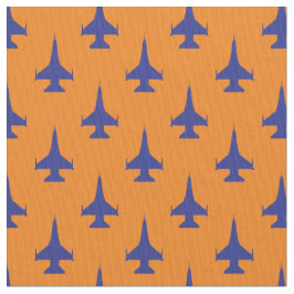 F-16 Viper Fighter Jet Muster Blau Stoff