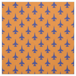 F-16 Viper Fighter Jet Muster Blau Stoff