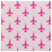 F-16 Viper Fighter Jet Muster Fuchsia Stoff (Nahaufnahme)