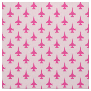 F-16 Viper Fighter Jet Muster Fuchsia Stoff