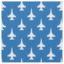 F-16 Viper Fighter Jet Muster weiß Stoff