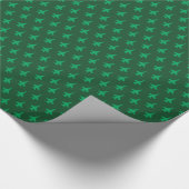 F-16 Viper Fighter Jet Pattern Green auf Green Geschenkpapier (Ecke)