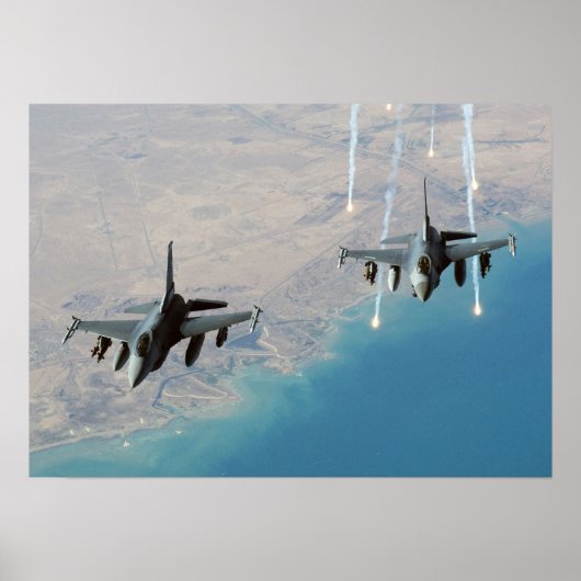 F-16C Falkenflugzeuge Poster (Vorne)