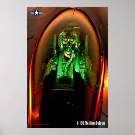 F-16C-KAMPF FALCON-PILOT POSTER (Vorne)