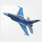 F-16C-KAMPFFAKTOR FLEECEDECKE (Vorderseite (Horizontal))