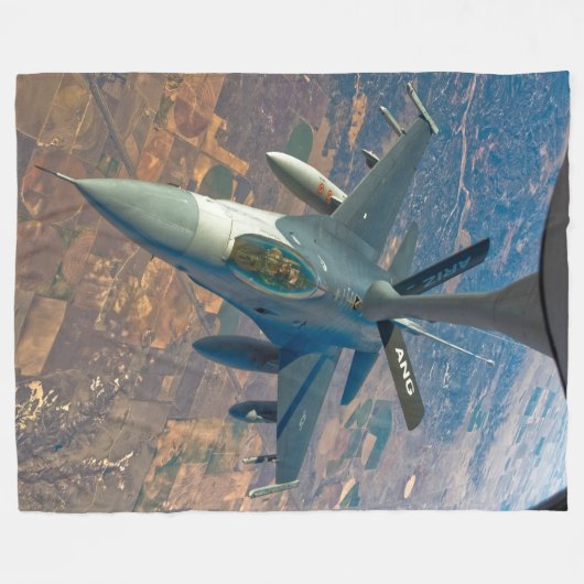 F-16C-KAMPFFAKTOR FLEECEDECKE (Vorderseite (Horizontal))