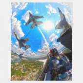 F-16C-KAMPFFAKTOR FLEECEDECKE (Vorderseite)