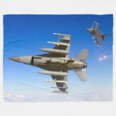 F-16C-KAMPFFAKTOR FLEECEDECKE (Vorderseite (Horizontal))