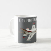 F-16C-KAMPFFAKTOR KAFFEETASSE (Vorderseite Links)