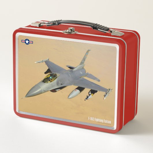 F-16C-KAMPFFAKTOR METALL BROTDOSE (Vorderseite)