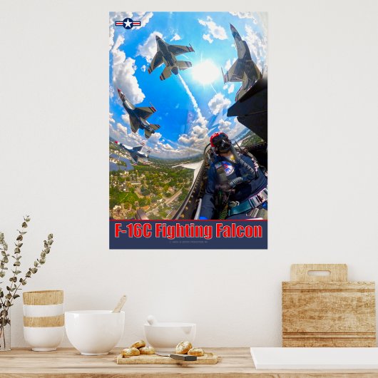 F-16C-KAMPFFAKTOR POSTER (Küche)