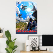 F-16C-KAMPFFAKTOR POSTER (Heimbüro)
