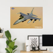 F-16C-KAMPFFAKTOR POSTER (Heimbüro)