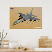 F-16C-KAMPFFAKTOR POSTER (Küche)