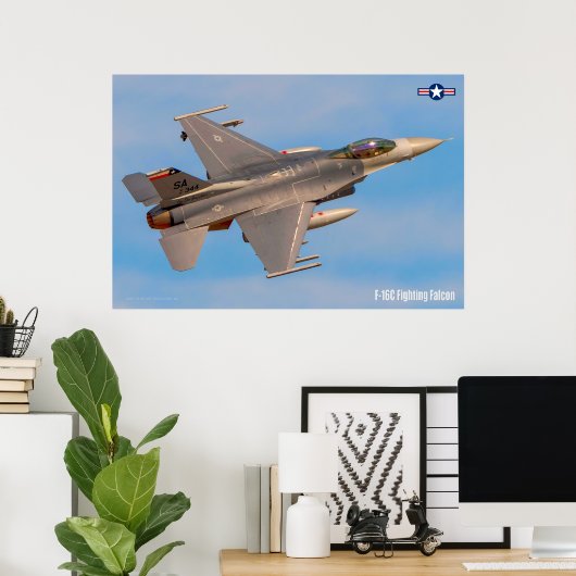 F-16C-KAMPFFAKTOR POSTER (Heimbüro)
