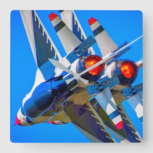 F-16C-KAMPFFAKTOR QUADRATISCHE WANDUHR (Vorderseite)