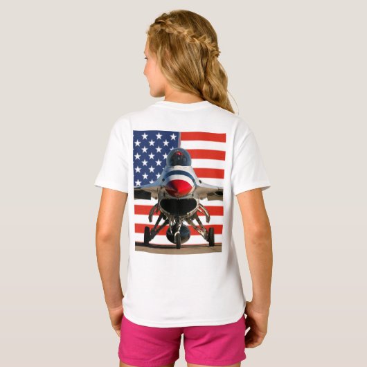 F-16C-KAMPFFAKTOR T-Shirt (Schwarz voll)