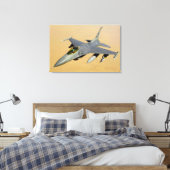 F-16C-KAMPFFALCON 24x36 Leinwanddruck (Insitu (Schlafzimmer))