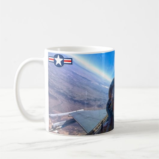 F-16D KÄMPFUNG FALCON Kämpfe an! Mug Kaffeetasse (Links)