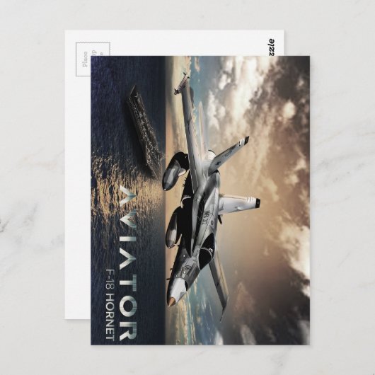 F-18 Hornet Fighter Jet Postkarte (Vorne/Hinten)