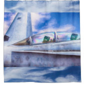 F-18-HORNET-KAMPFJET einfach Duschvorhang (Vorderseite)