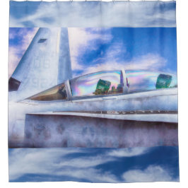 F-18-HORNET-KAMPFJET einfach Duschvorhang
