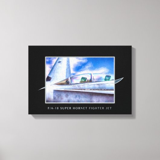 F-18-HORNET-KAMPFJET einfach Leinwanddruck (Vorderseite)