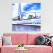 F-18-HORNET-KAMPFJET einfach Leinwanddruck (Insitu (Wohnzimmer))