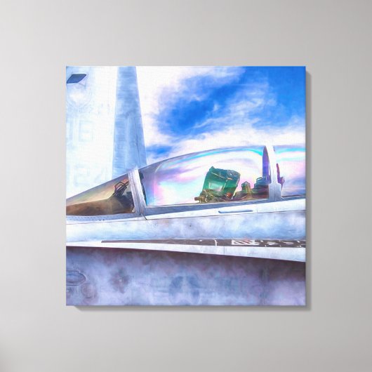 F-18-HORNET-KAMPFJET einfach Leinwanddruck (Vorderseite)