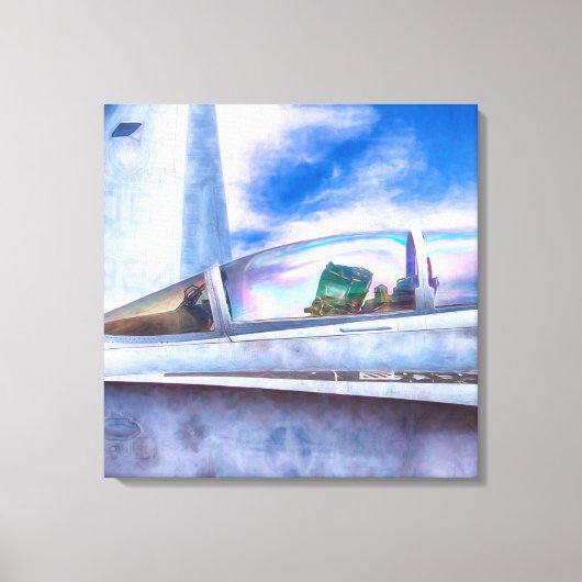 F-18-HORNET-KAMPFJET einfach Leinwanddruck (Vorderseite)