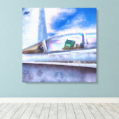 F-18-HORNET-KAMPFJET einfach Leinwanddruck (Insitu (Holzboden))