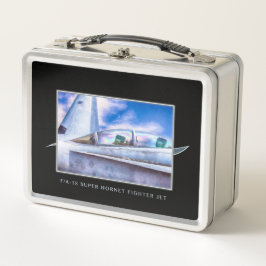 F-18-HORNET-KAMPFJET einfach Metall Brotdose