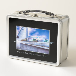 F-18-HORNET-KAMPFJET einfach Metall Brotdose
