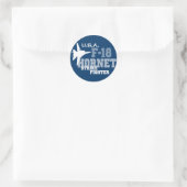 F-18 Hornet - Strike Fighter Runder Aufkleber (Tasche)