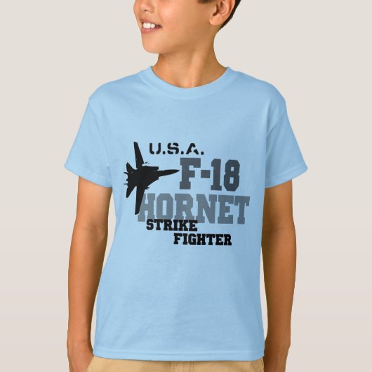 F-18 Hornisse - Streik-Kämpfer T-Shirt (Vorderseite)